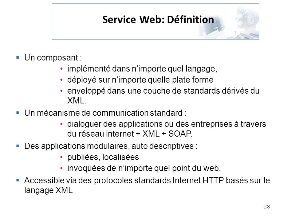 Service Web: Définition