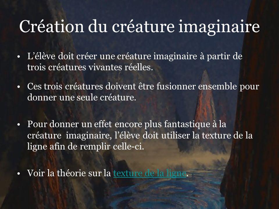 Création du créature imaginaire