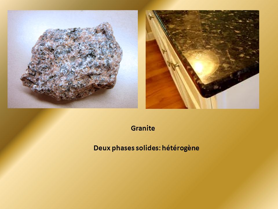 Granite Deux phases solides: hétérogène