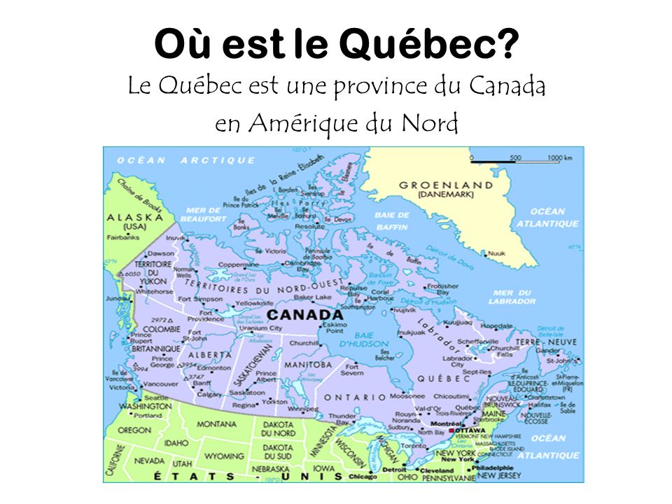 Le Québec est une province du Canada