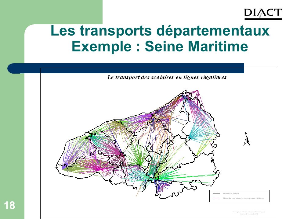 Les transports départementaux Exemple : Seine Maritime