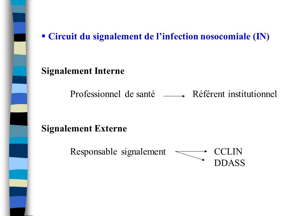 Circuit du signalement de l’infection nosocomiale (IN)