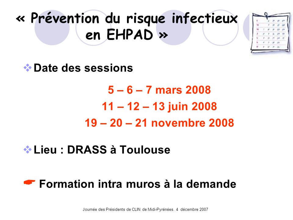 « Prévention du risque infectieux en EHPAD »