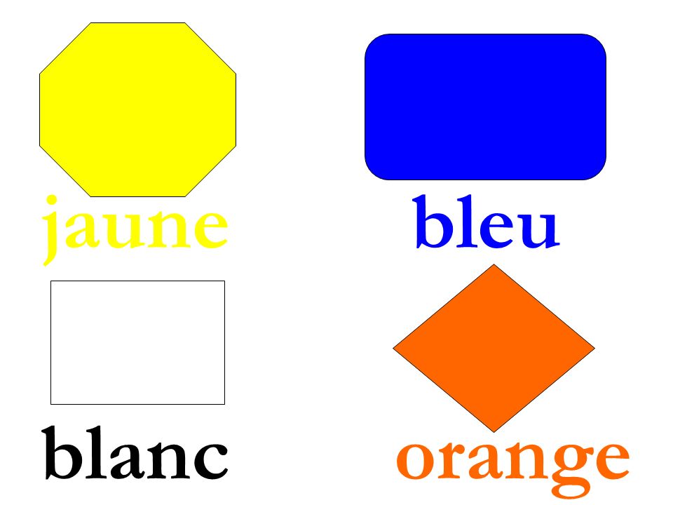 jaune bleu blanc orange