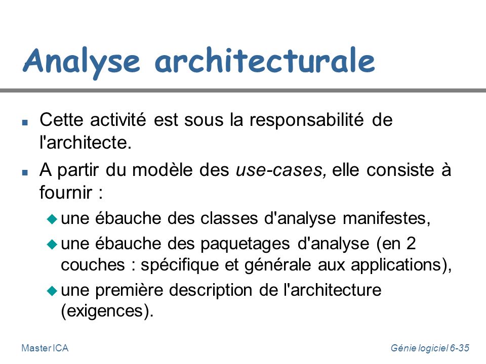 Analyse architecturale