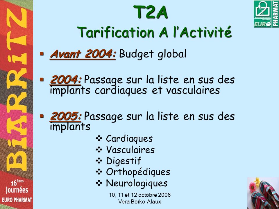 T2A Tarification A l’Activité