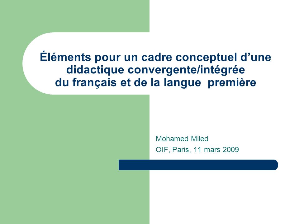 Mohamed Miled OIF, Paris, 11 mars 2009