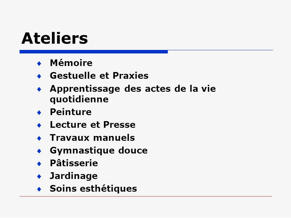 Ateliers Mémoire Gestuelle et Praxies
