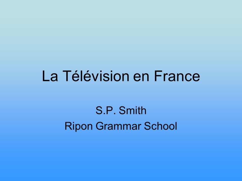 La Télévision en France
