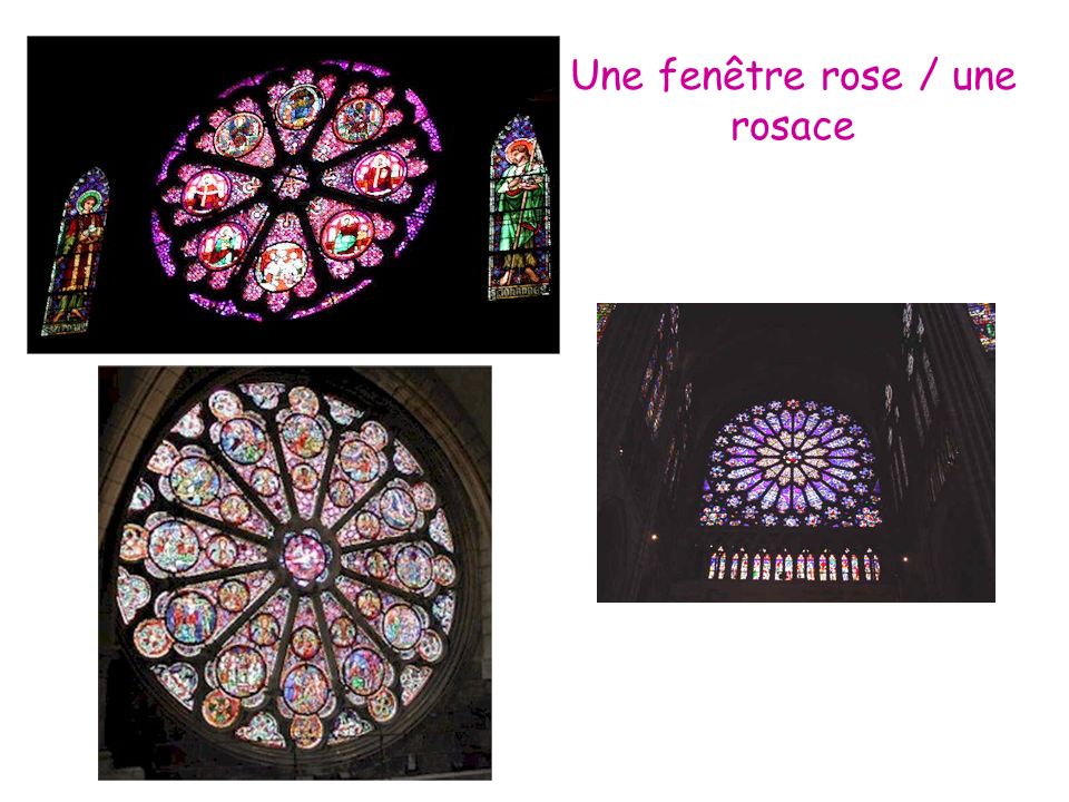 Une fenêtre rose / une rosace