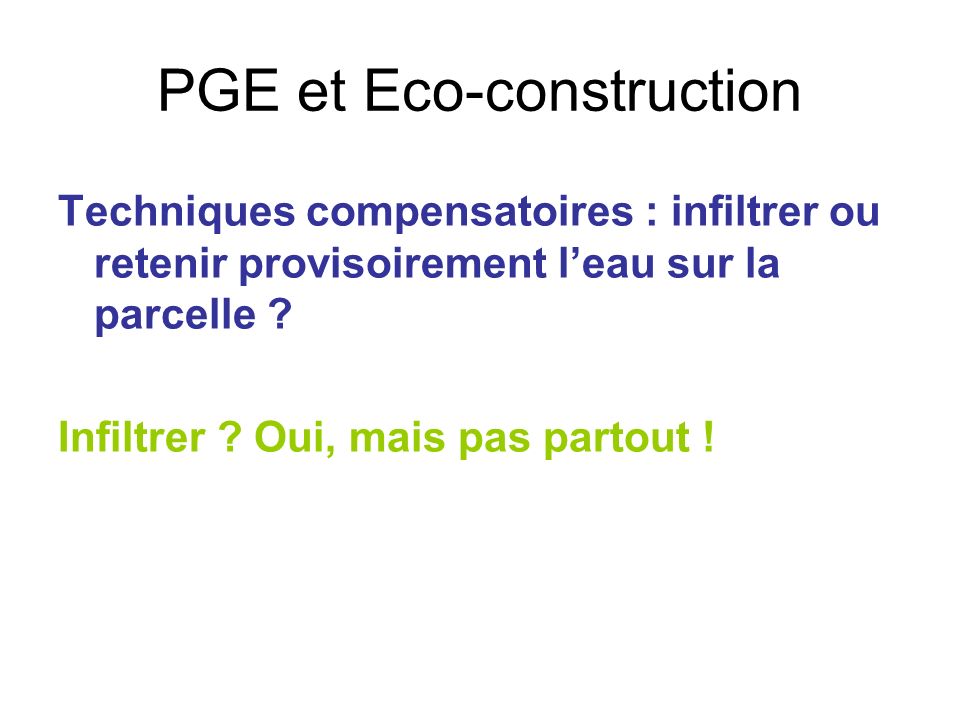 PGE et Eco-construction