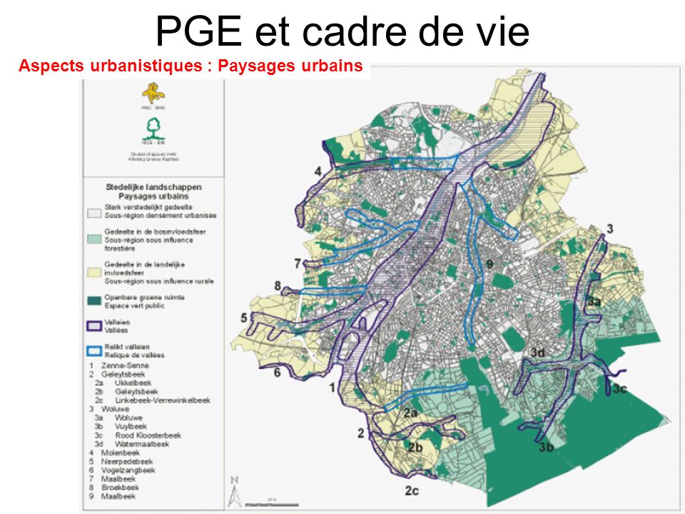 PGE et cadre de vie Aspects urbanistiques : Paysages urbains