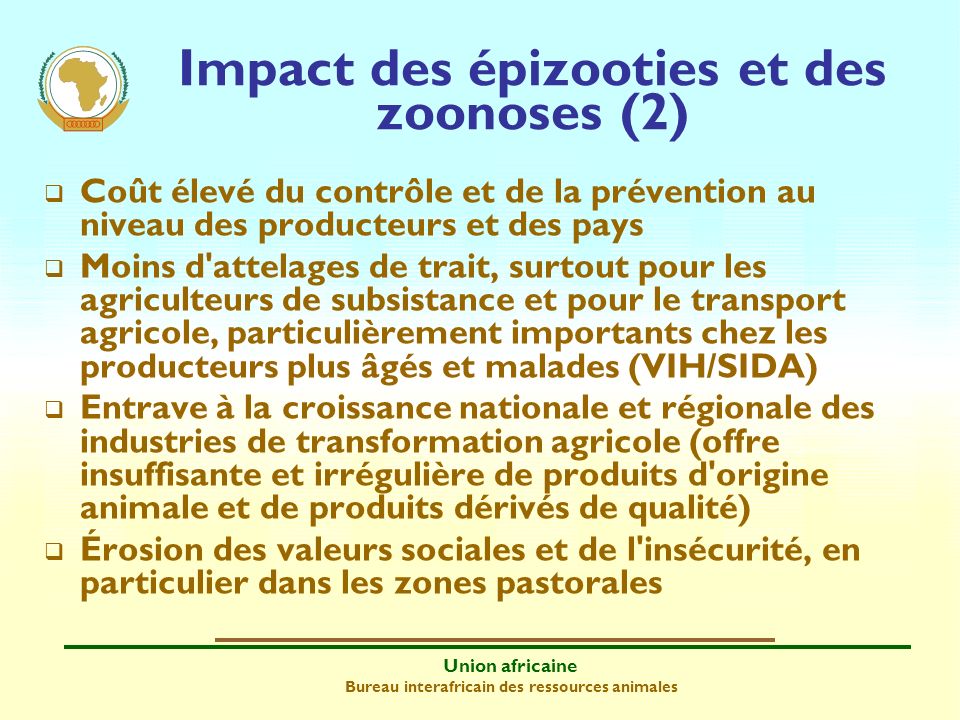 Impact des épizooties et des zoonoses (2)