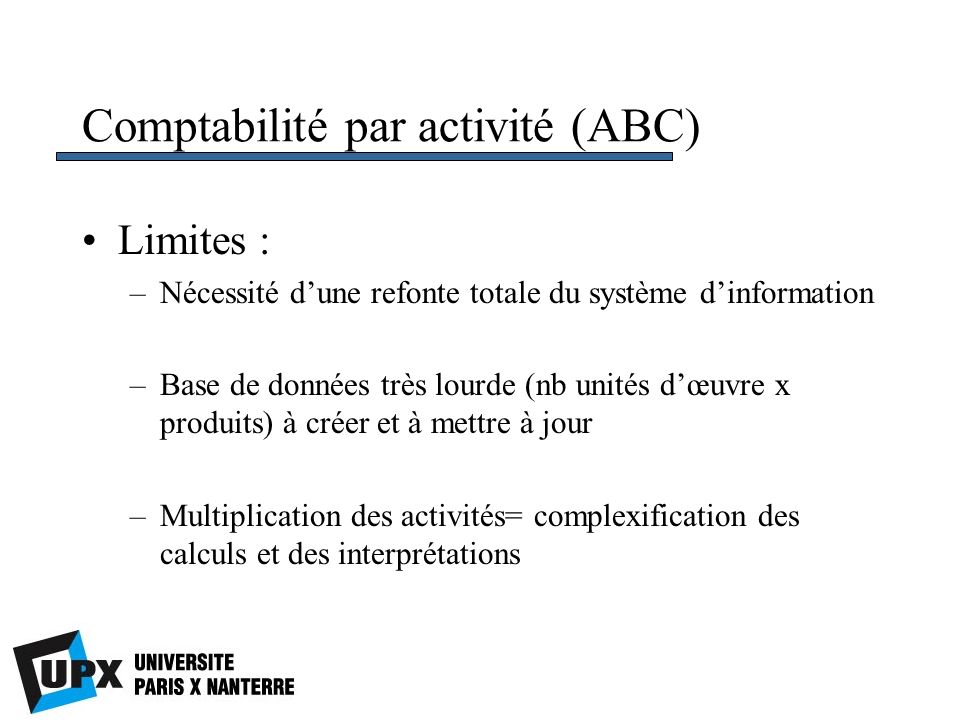 Comptabilité par activité (ABC)