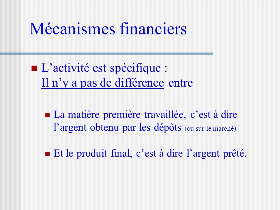 Mécanismes financiers