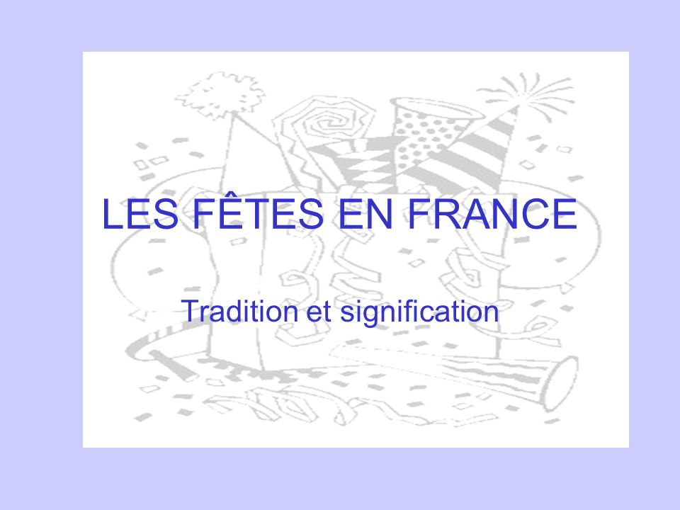 Tradition et signification