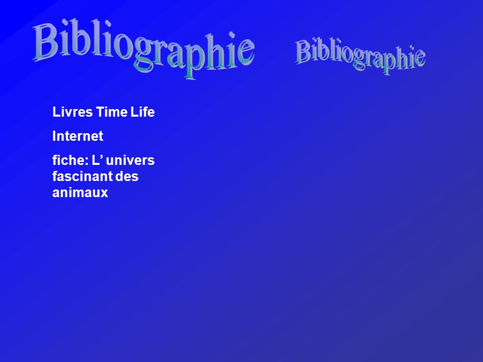 Bibliographie Bibliographie Livres Time Life Internet