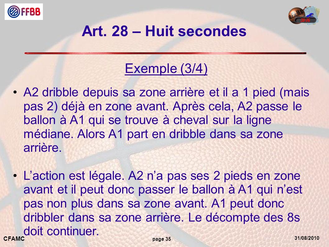 Art. 28 – Huit secondes Exemple (3/4)