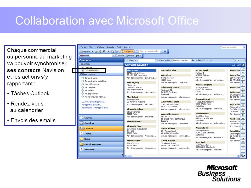Collaboration avec Microsoft Office