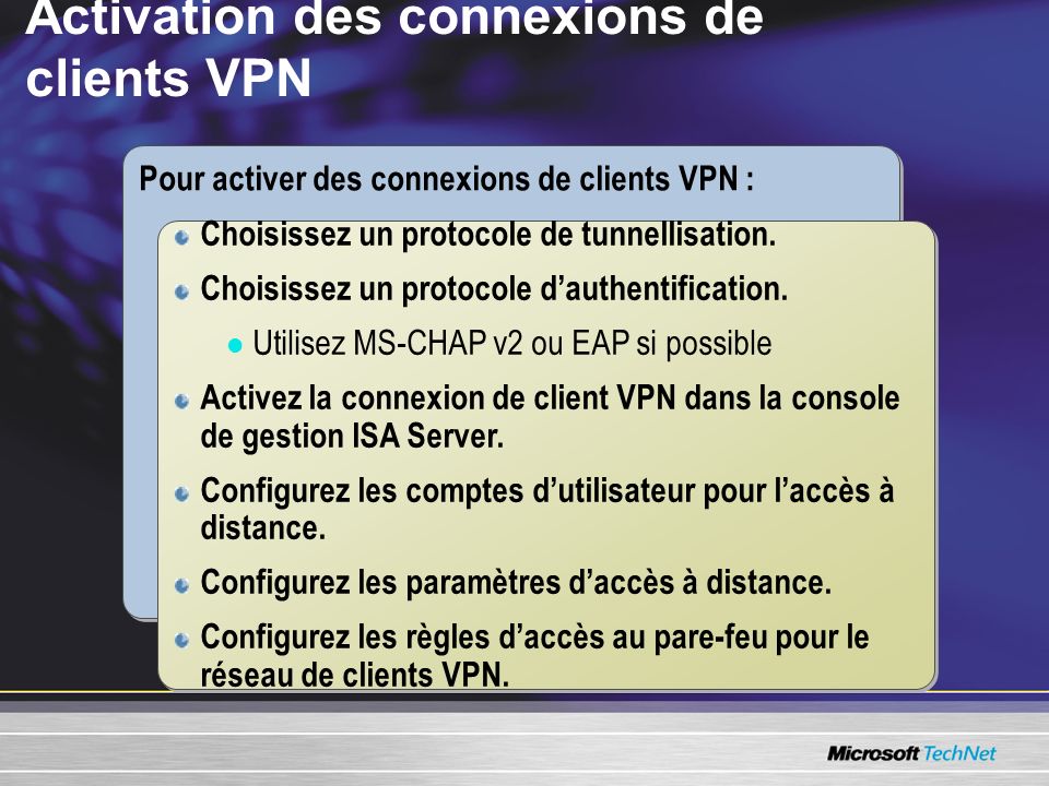 Activation des connexions de clients VPN