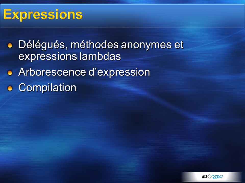 Expressions Délégués, méthodes anonymes et expressions lambdas