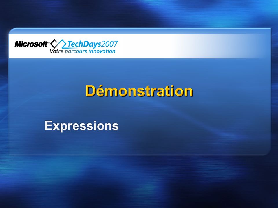 Démonstration Expressions