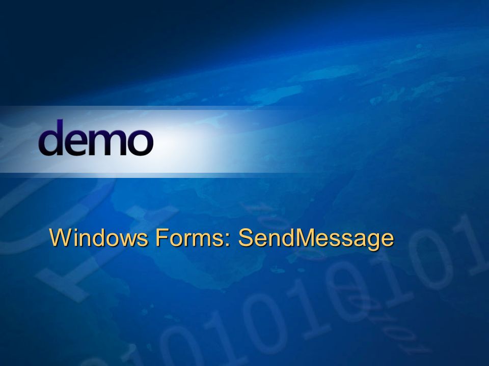 Windows Forms: SendMessage