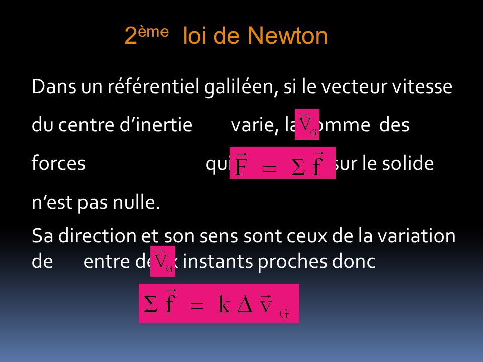2ème loi de Newton