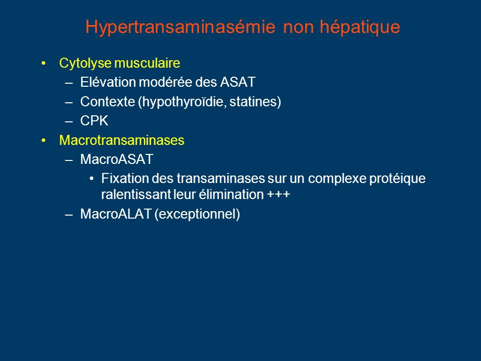 Hypertransaminasémie non hépatique