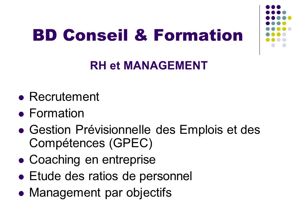 BD Conseil & Formation Recrutement Formation
