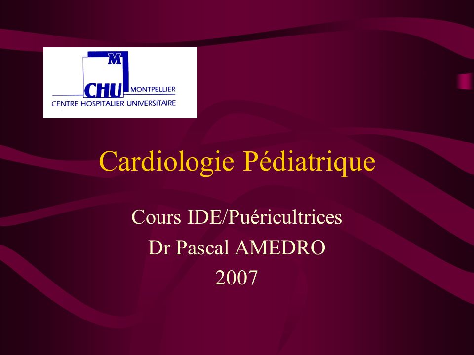 Cardiologie Pédiatrique
