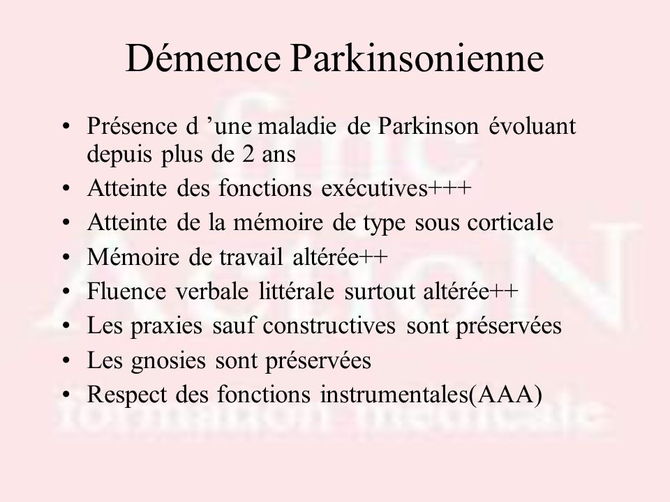 Démence Parkinsonienne