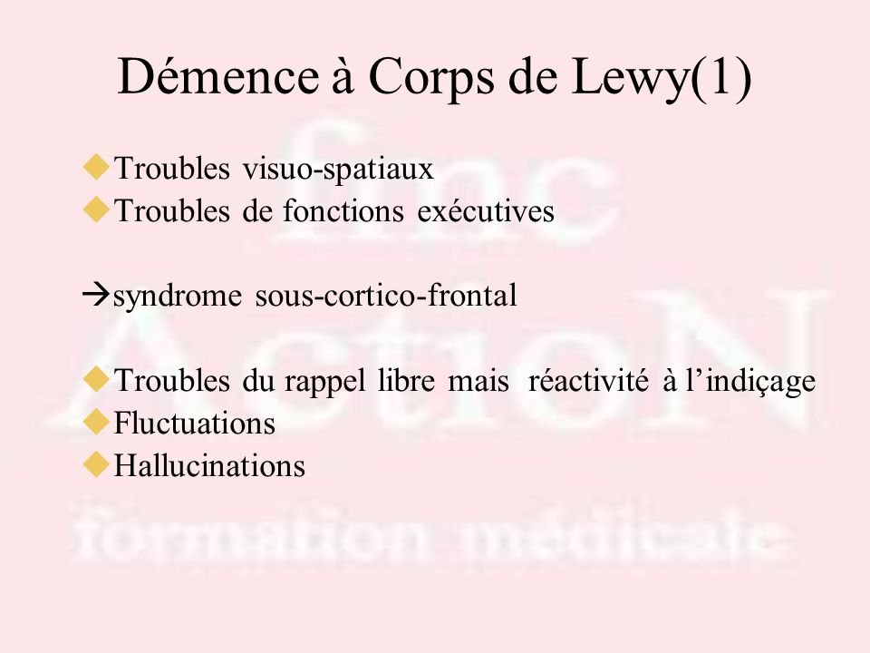 Démence à Corps de Lewy(1)