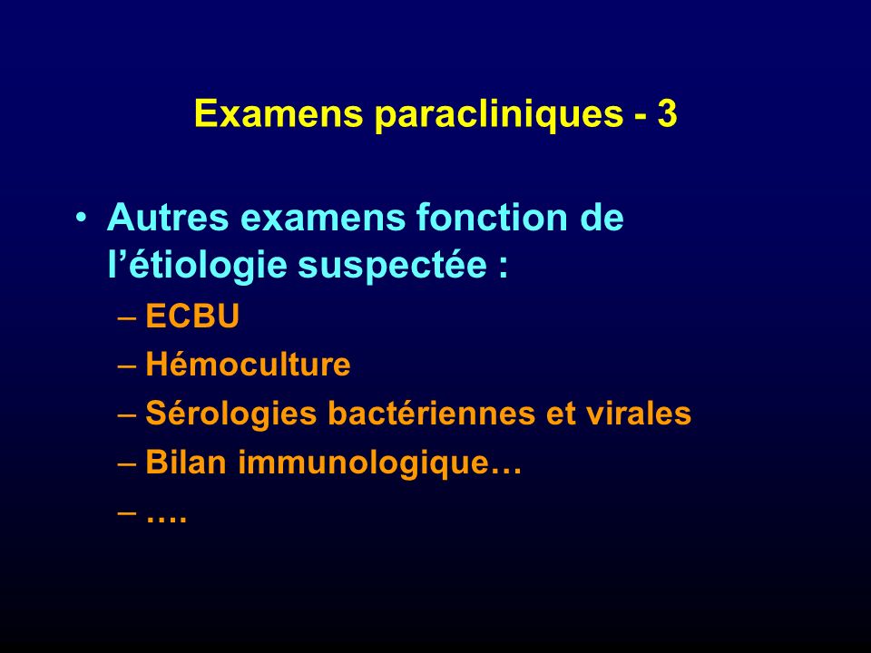 Examens paracliniques - 3