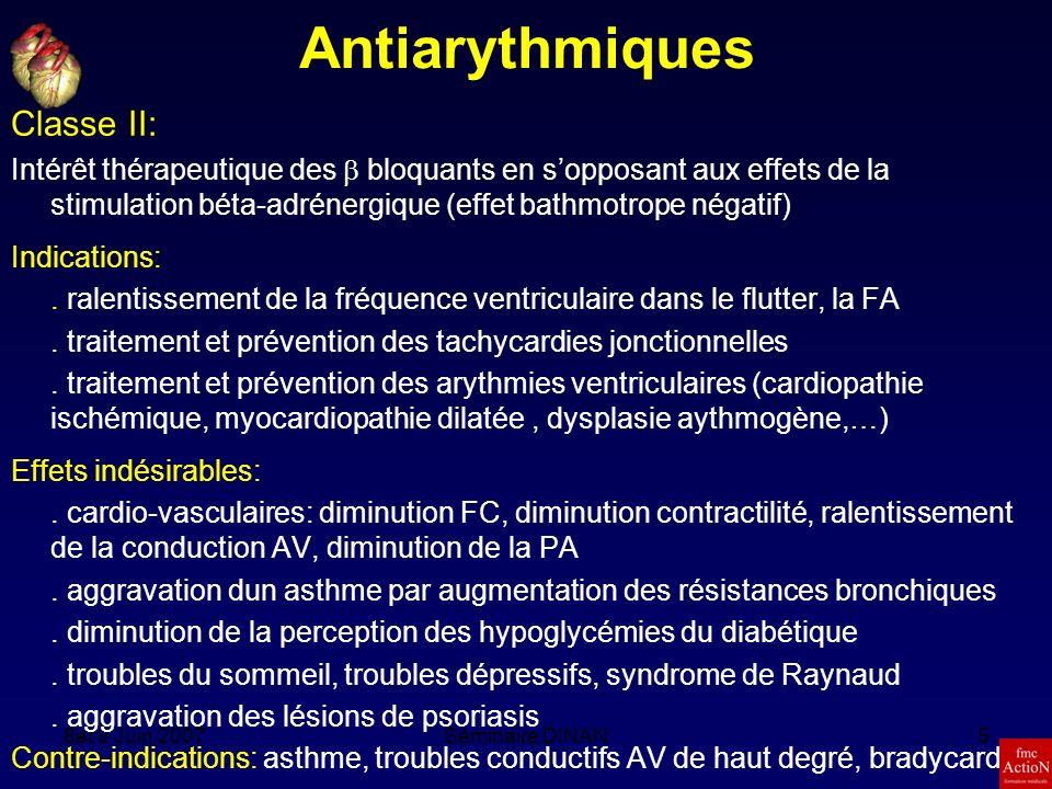 Antiarythmiques Classe II: