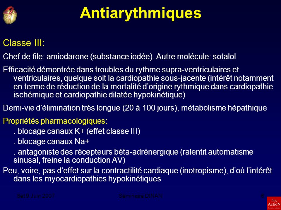 Antiarythmiques Classe III: