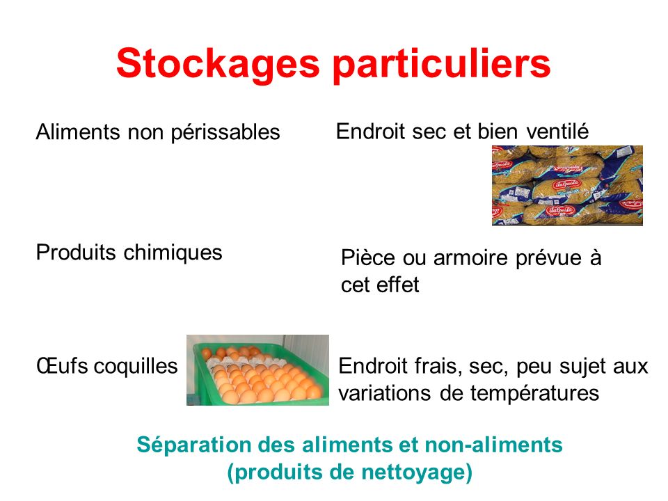 Stockages particuliers