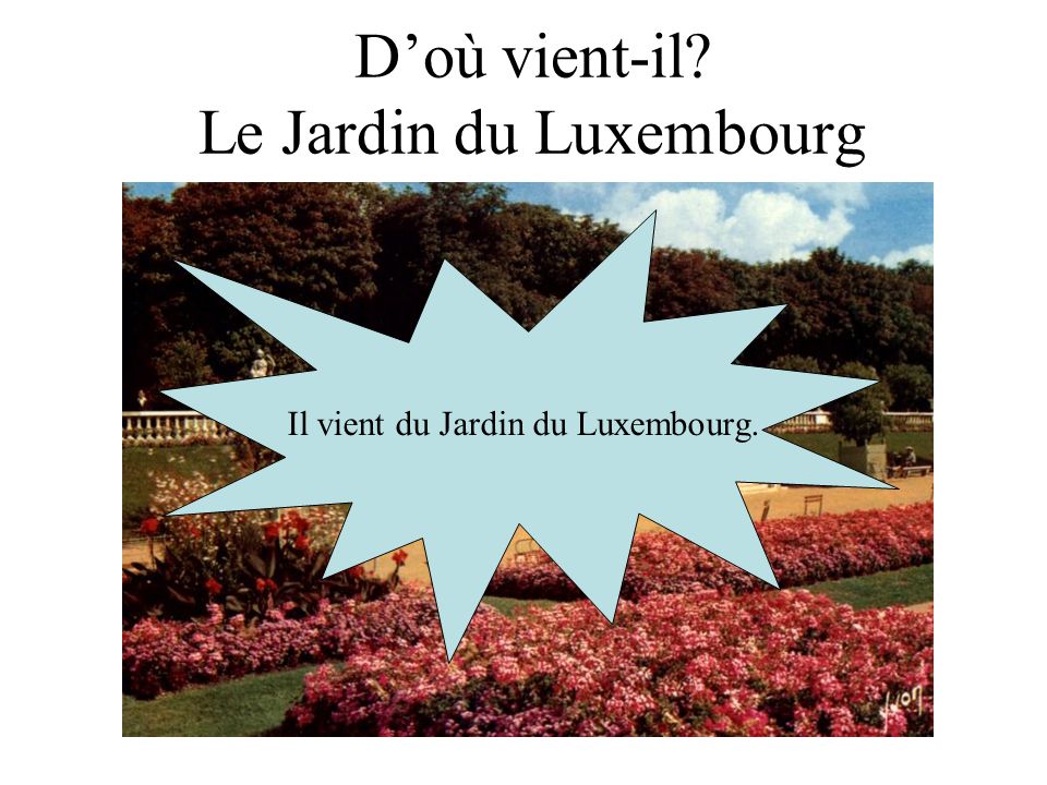 D’où vient-il Le Jardin du Luxembourg
