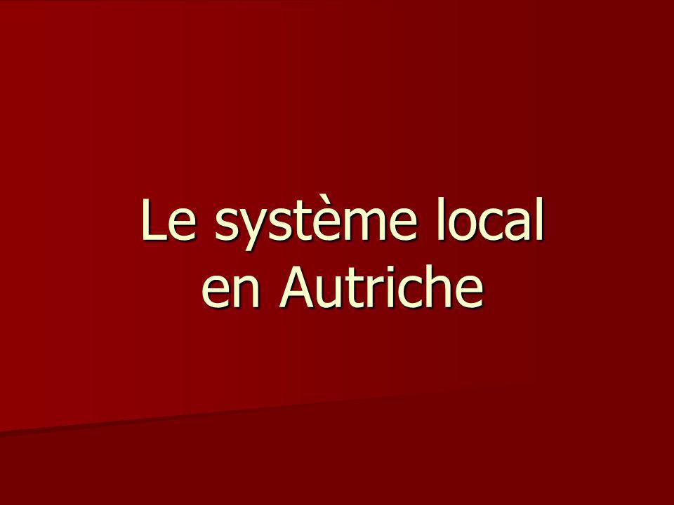 Le système local en Autriche