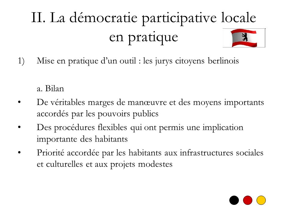 II. La démocratie participative locale en pratique