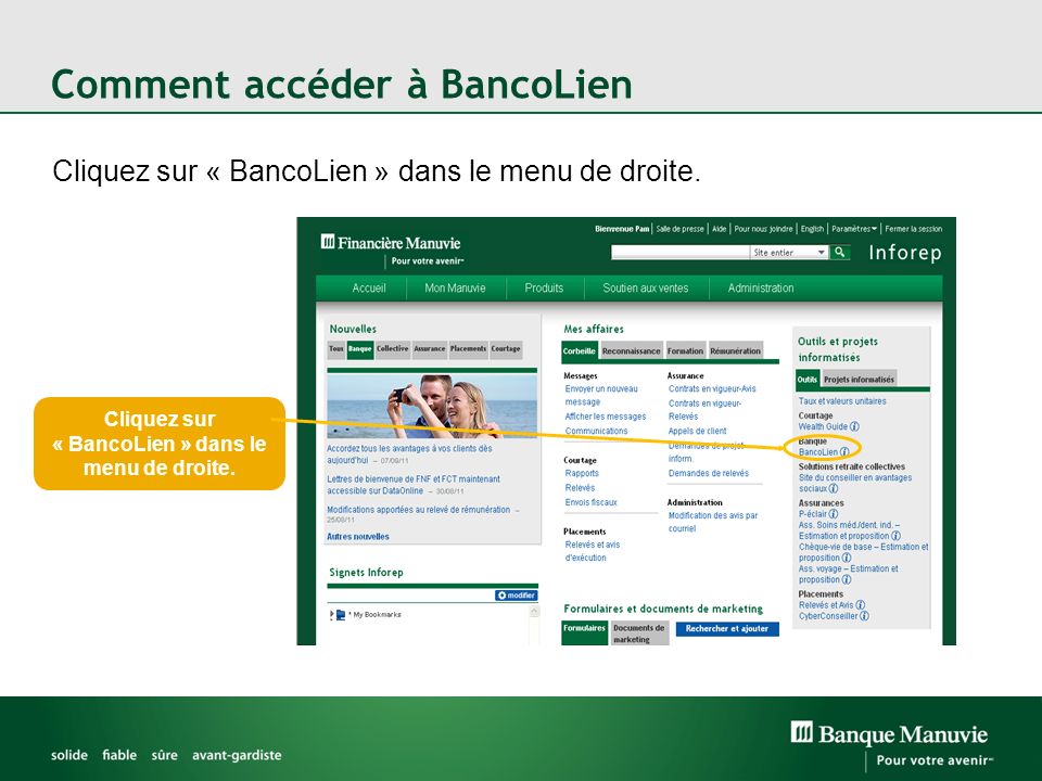 Comment accéder à BancoLien