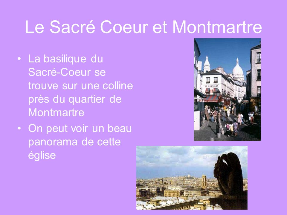 Le Sacré Coeur et Montmartre