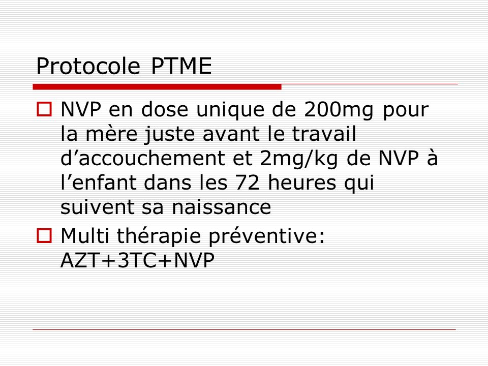 Protocole PTME