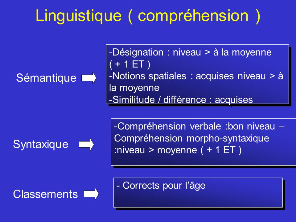Linguistique ( compréhension )