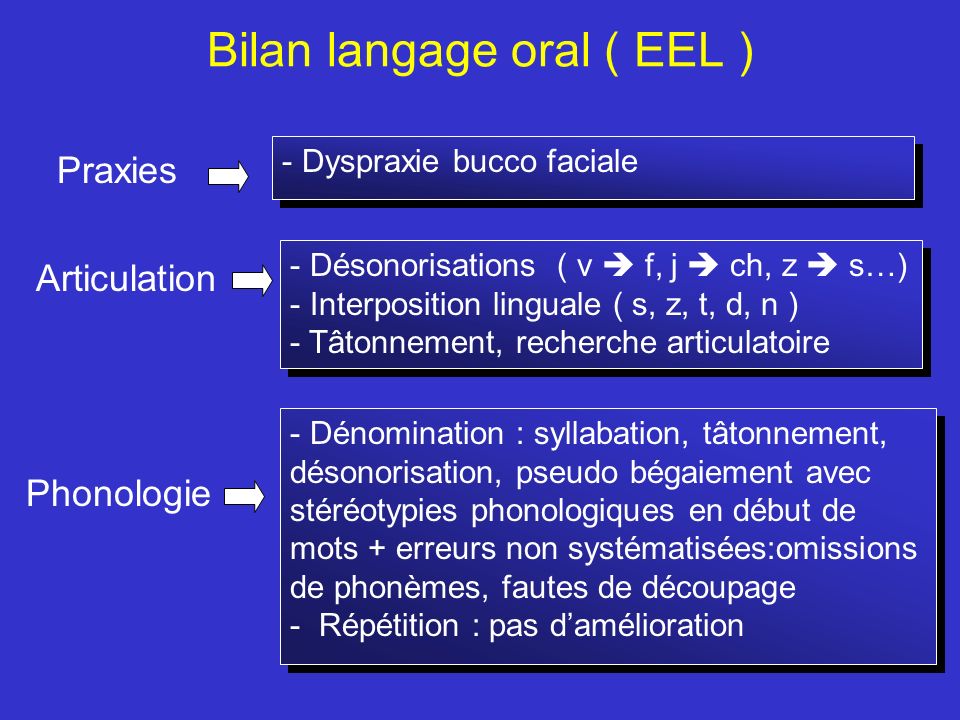 Bilan langage oral ( EEL )