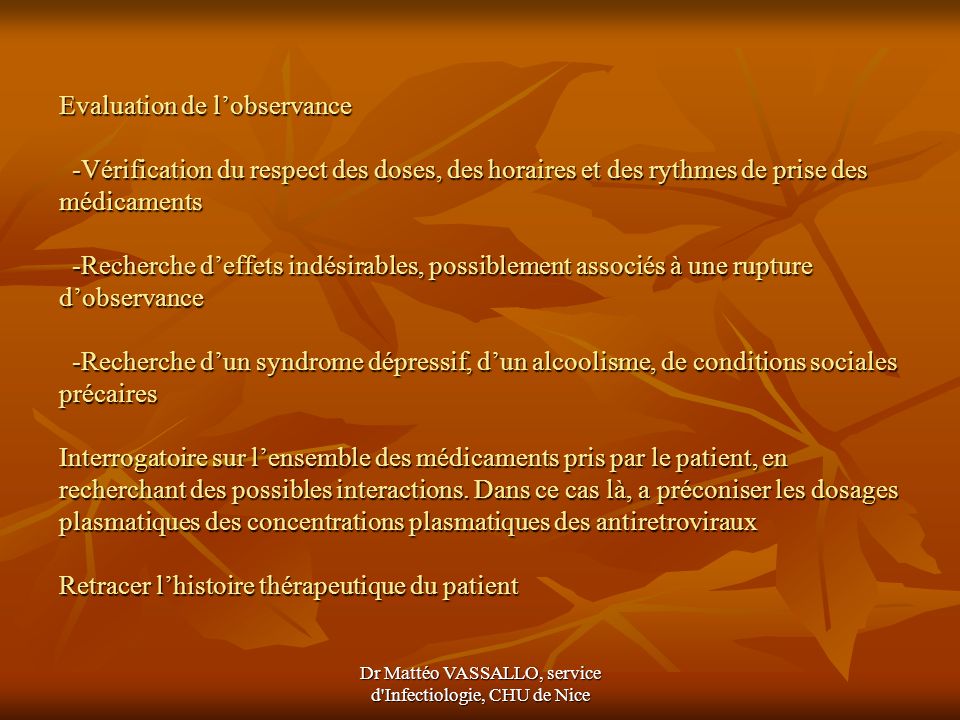 Dr Mattéo VASSALLO, service d Infectiologie, CHU de Nice