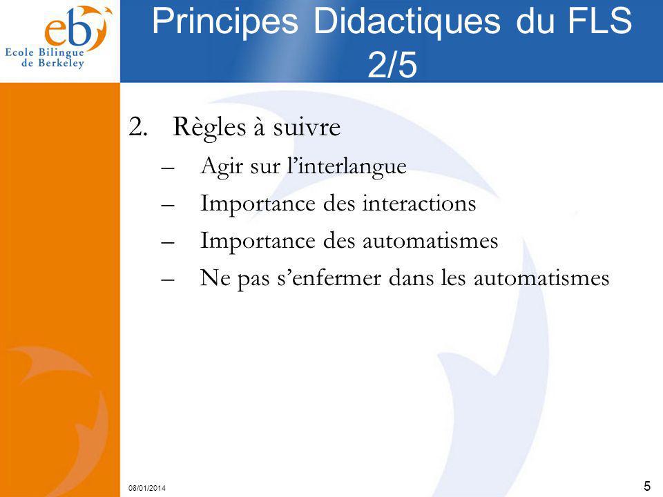 Principes Didactiques du FLS 2/5
