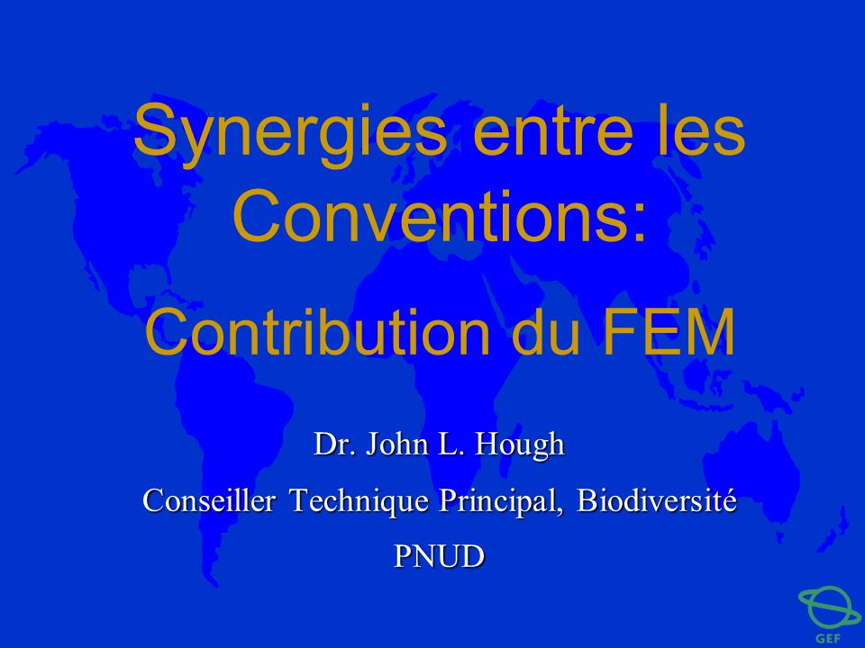Synergies entre les Conventions: Contribution du FEM