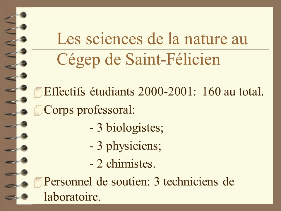 Les sciences de la nature au Cégep de Saint-Félicien