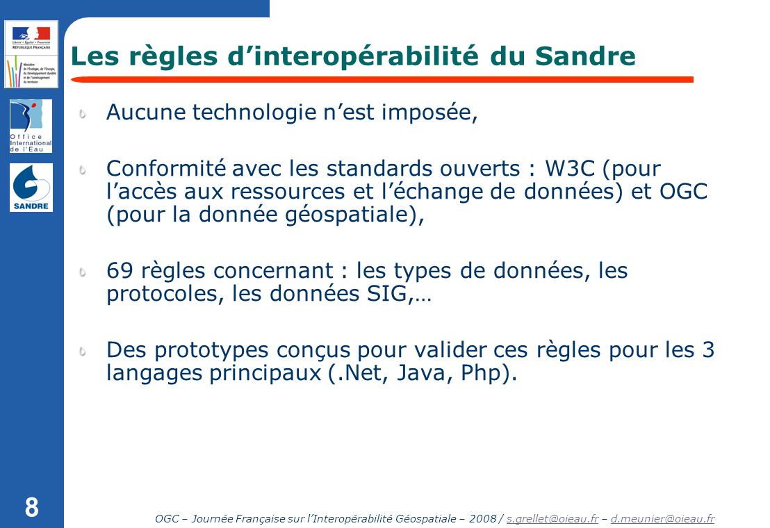 Les règles d’interopérabilité du Sandre